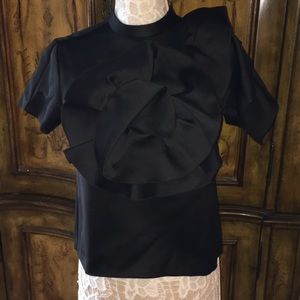 Garcia Black Flower Top